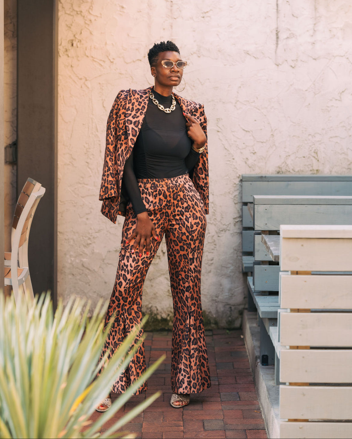 GRACE SUIT-CHEETAH PRINT (BROWN)