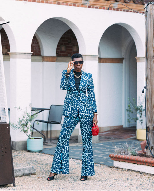 RITA CAMEL PRINT TROUSER