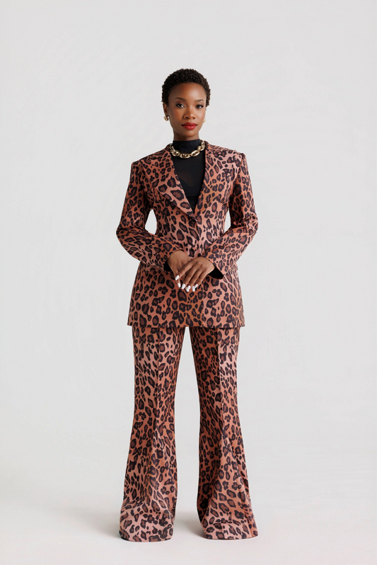 GRACE SUIT-CHEETAH PRINT (BROWN)